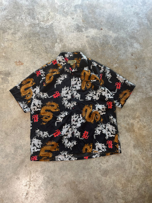 (L) Vintage Dragon Button-Up