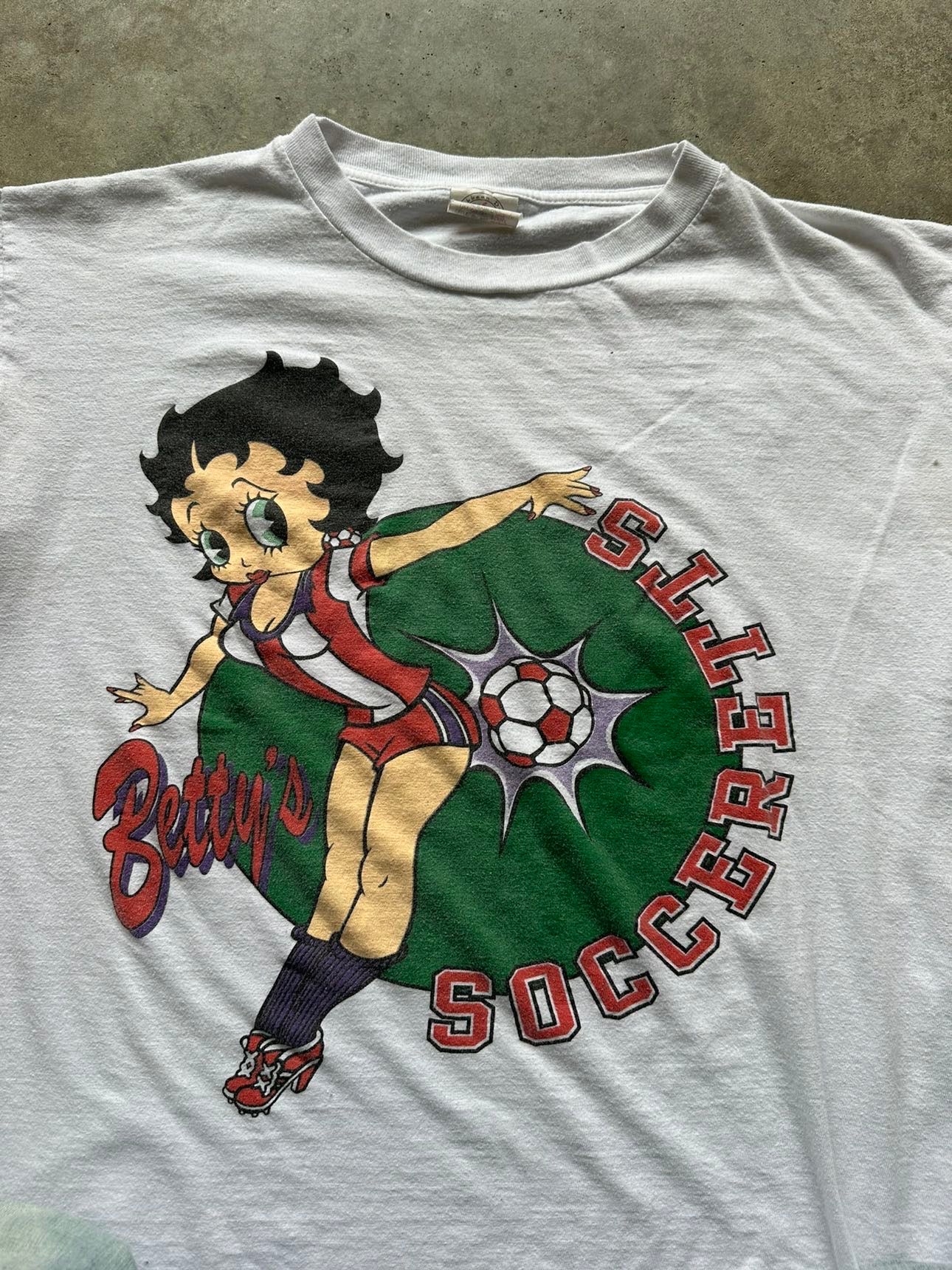 (L) Vintage Betty Boop Soccer Tee