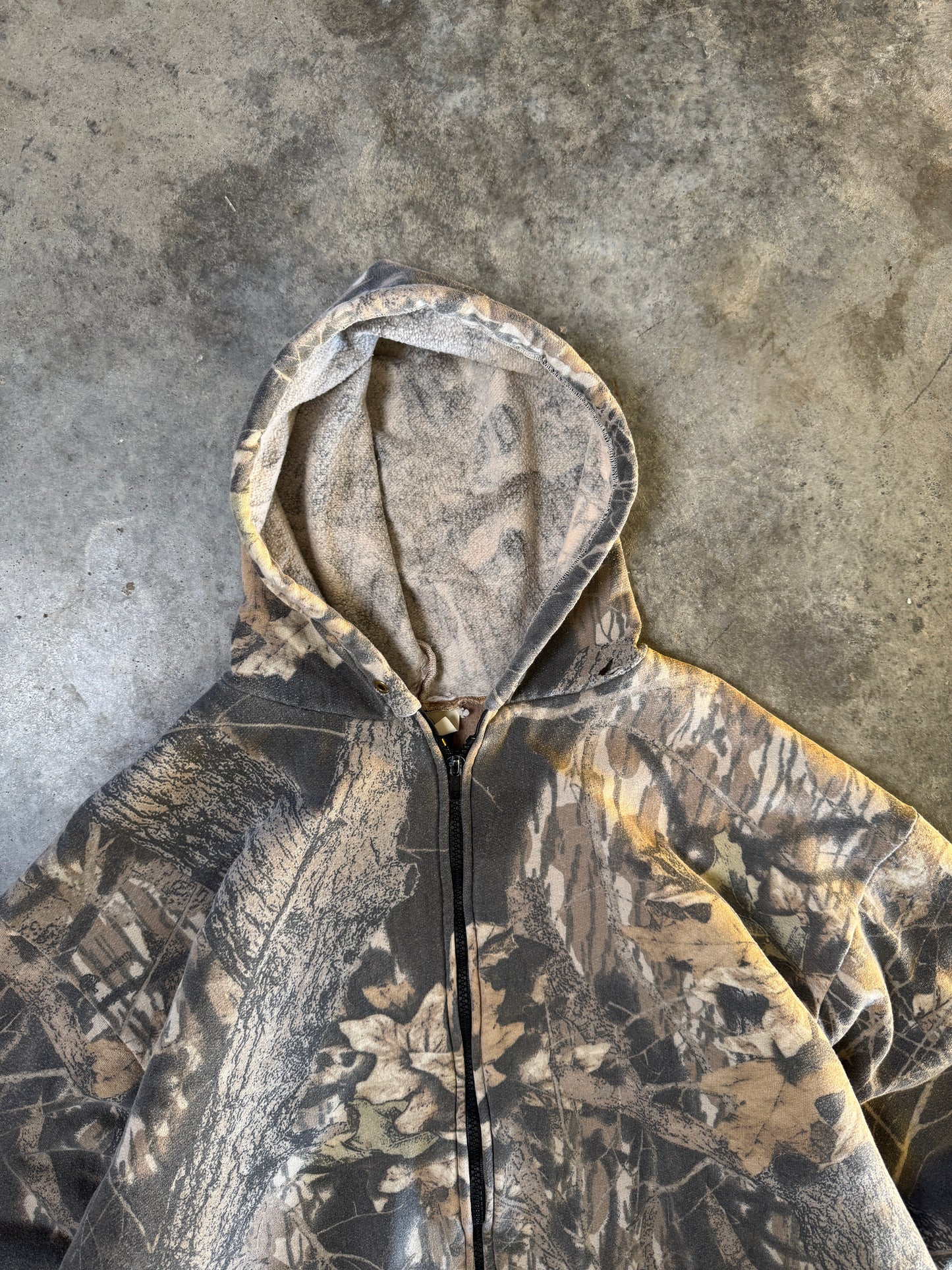 (XL) 00s Camo Hooded Jacket