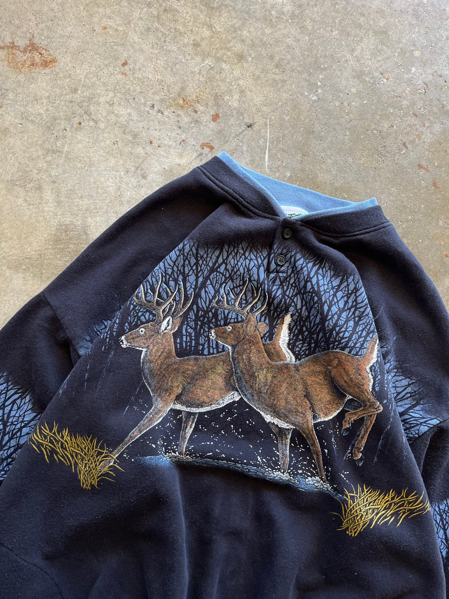 (XXL) Vintage Deer AOP Sweatshirt