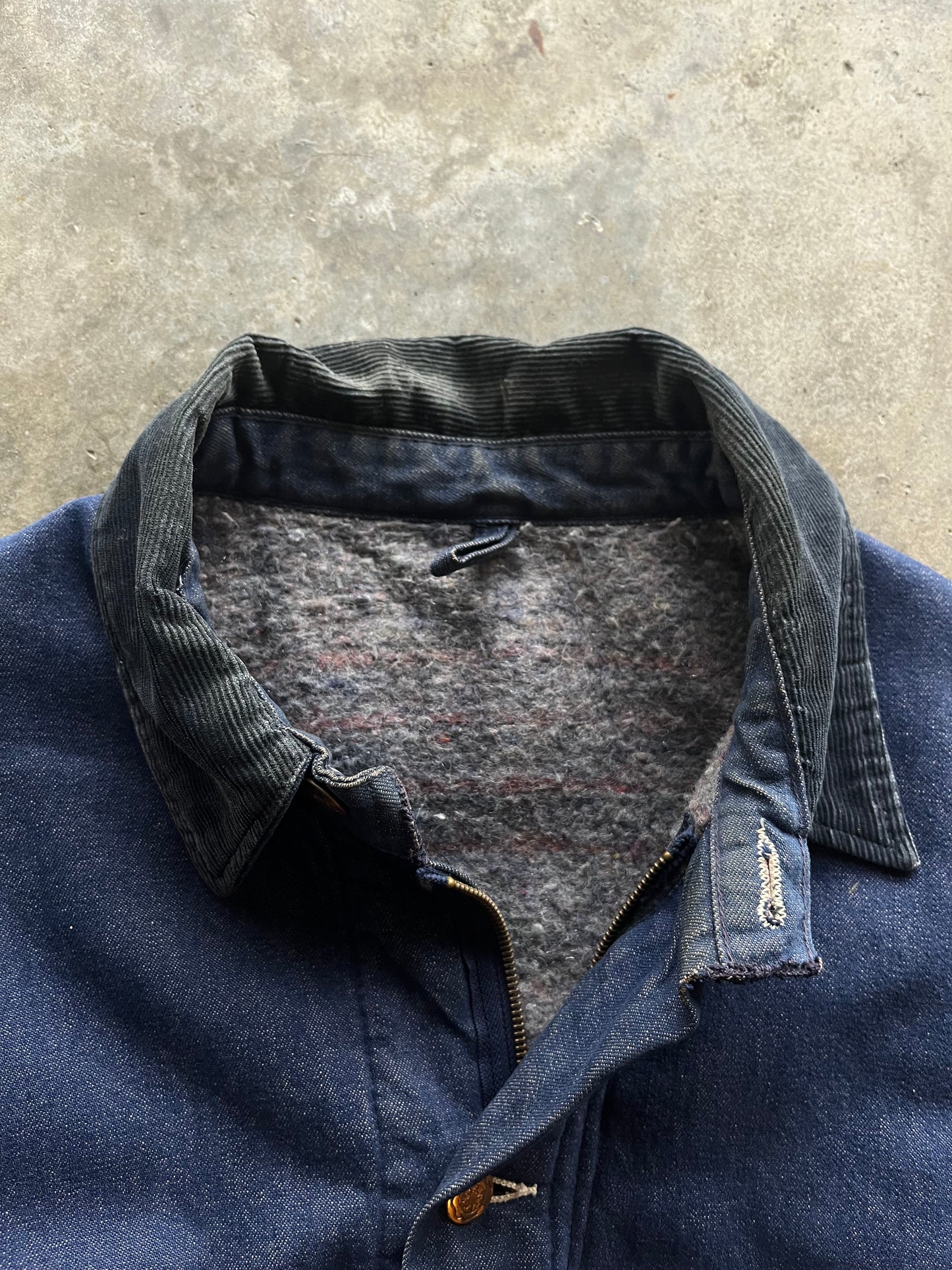 (XL) Vintage Denim Chore Button-Up