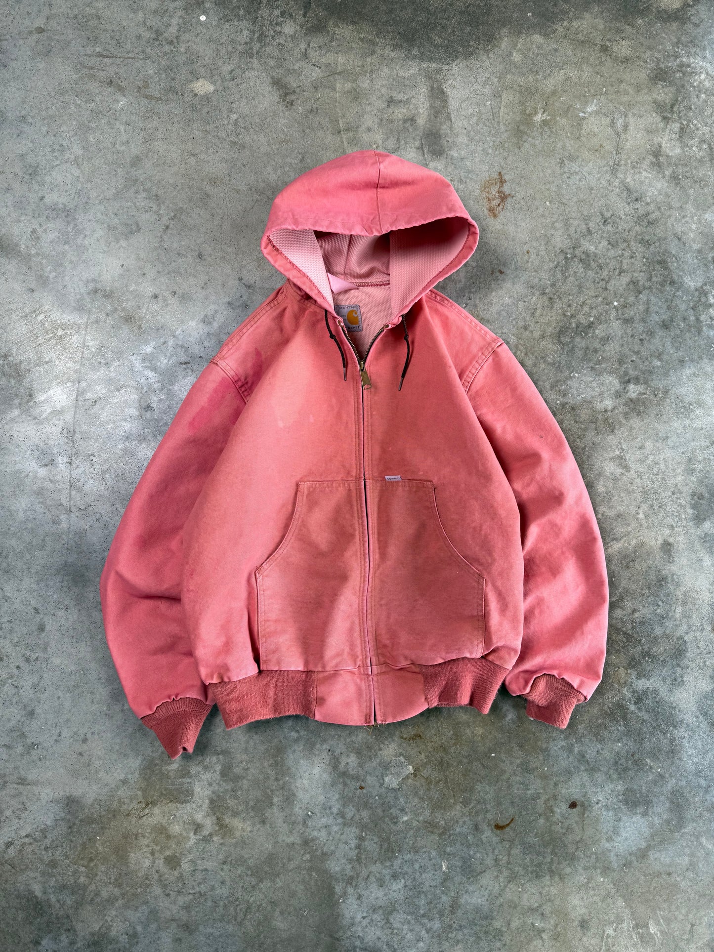 (M) Vintage Pink Carhartt Hooded Jacket