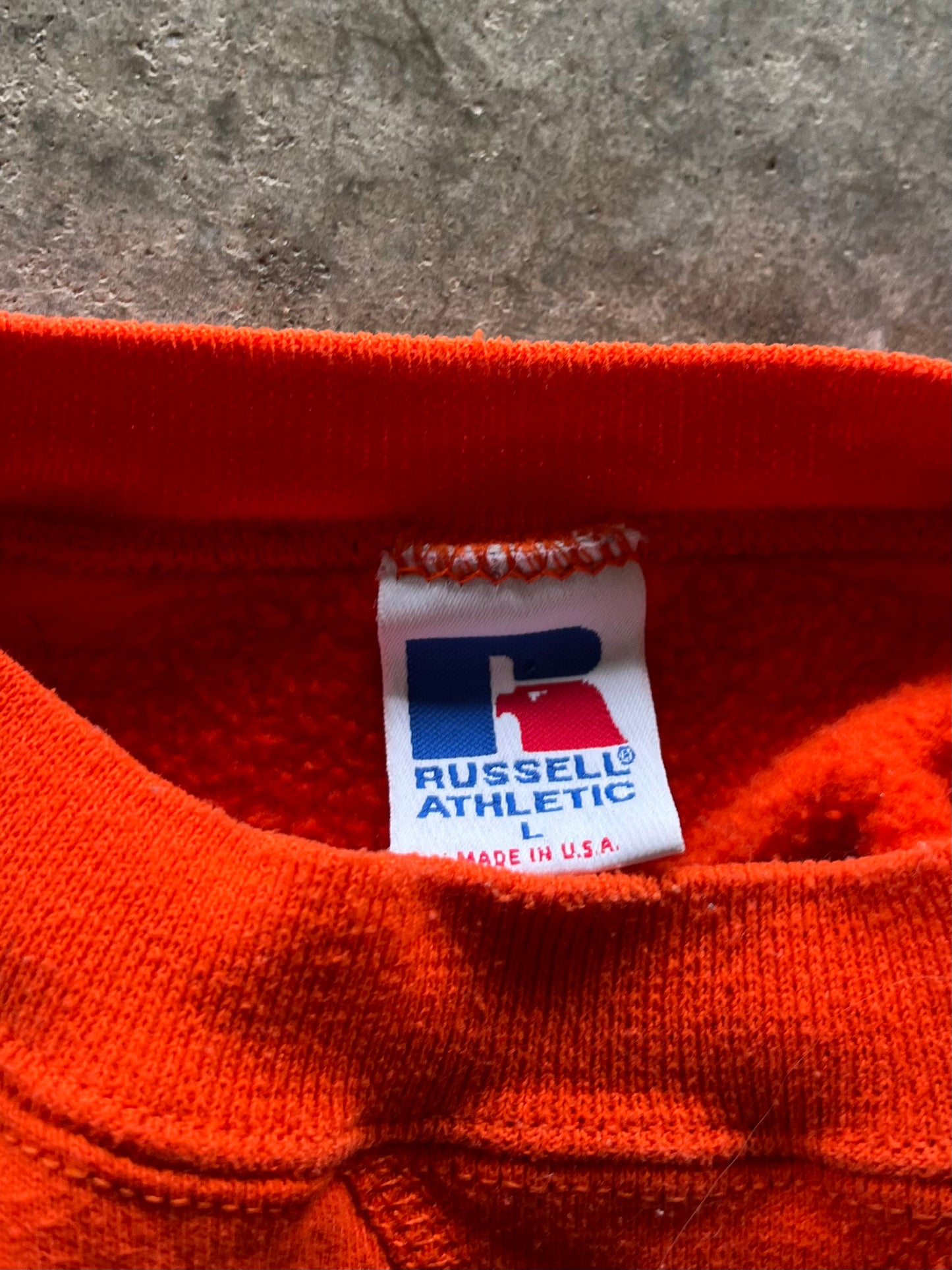 (L) Vintage Russell Athletics Orange Sweatshirt