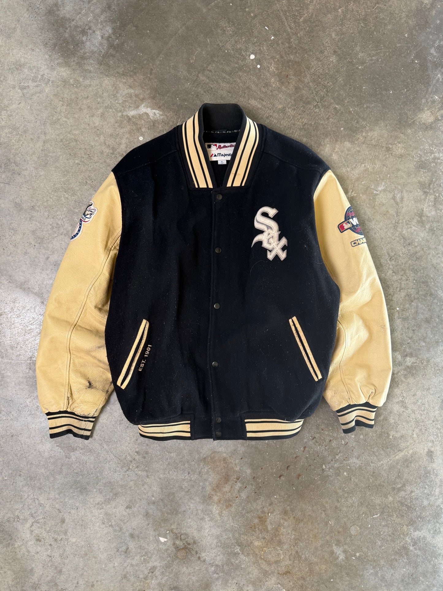 (XL) Vintage White Sox Varsity Jacket