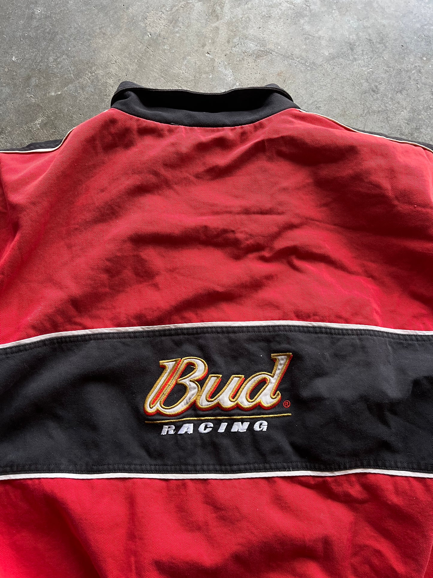 (XL) Vintage Budweiser Racing Jacket