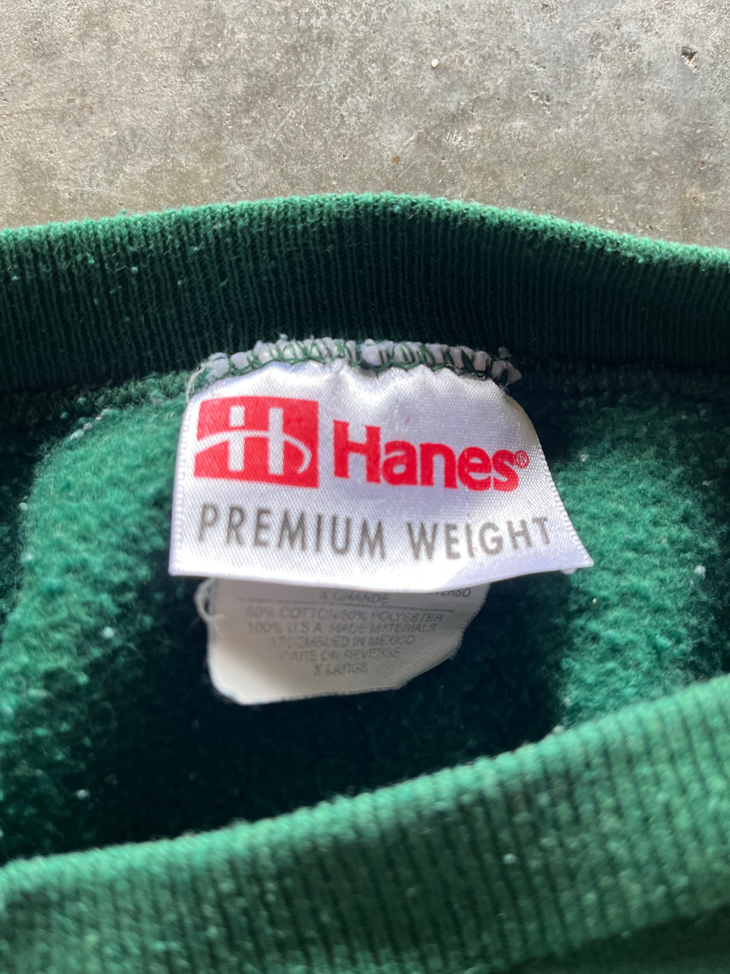 (XL) Vintage Hanes Essential Green Sweatshirt