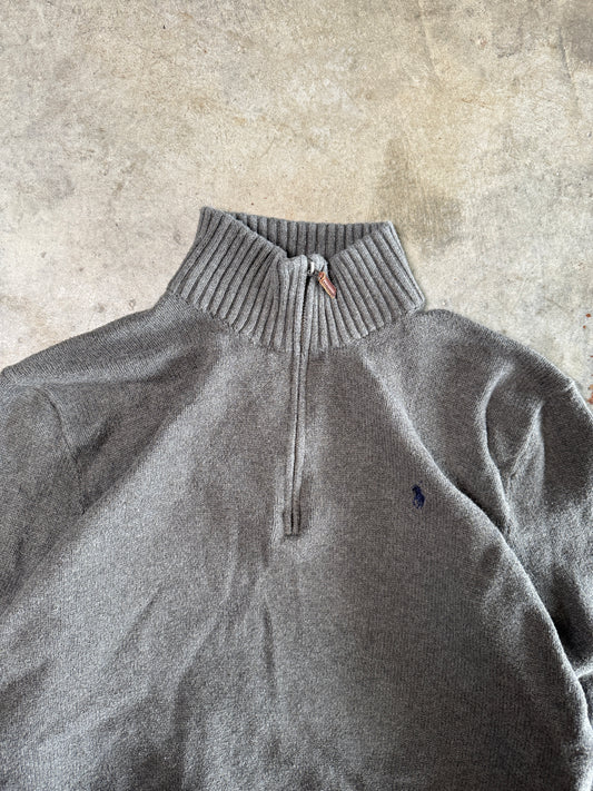 (L) 00s Polo Knit Quarter-Zip