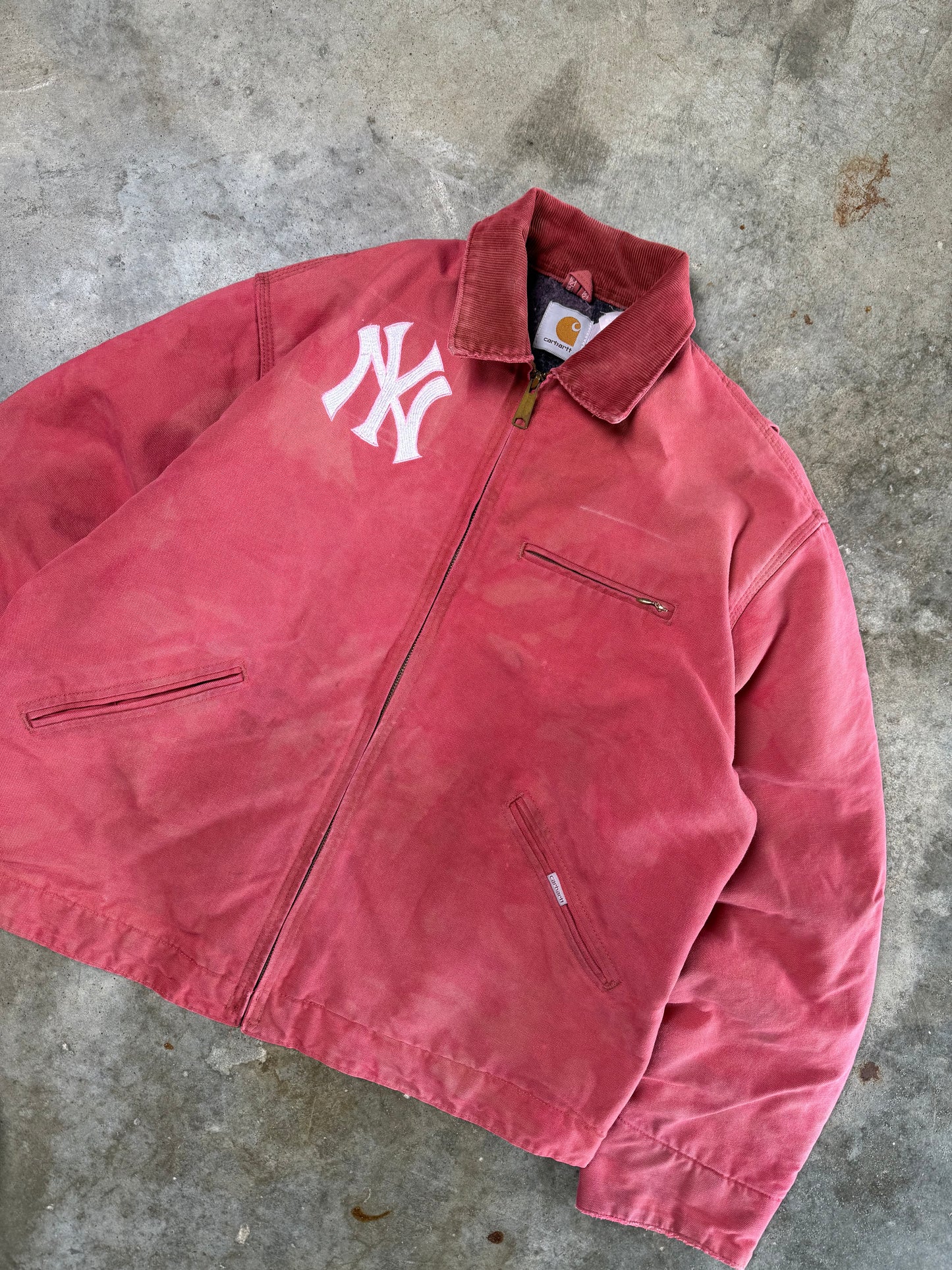 (L) Vintage NY Pink Carhartt Detroit Jacket