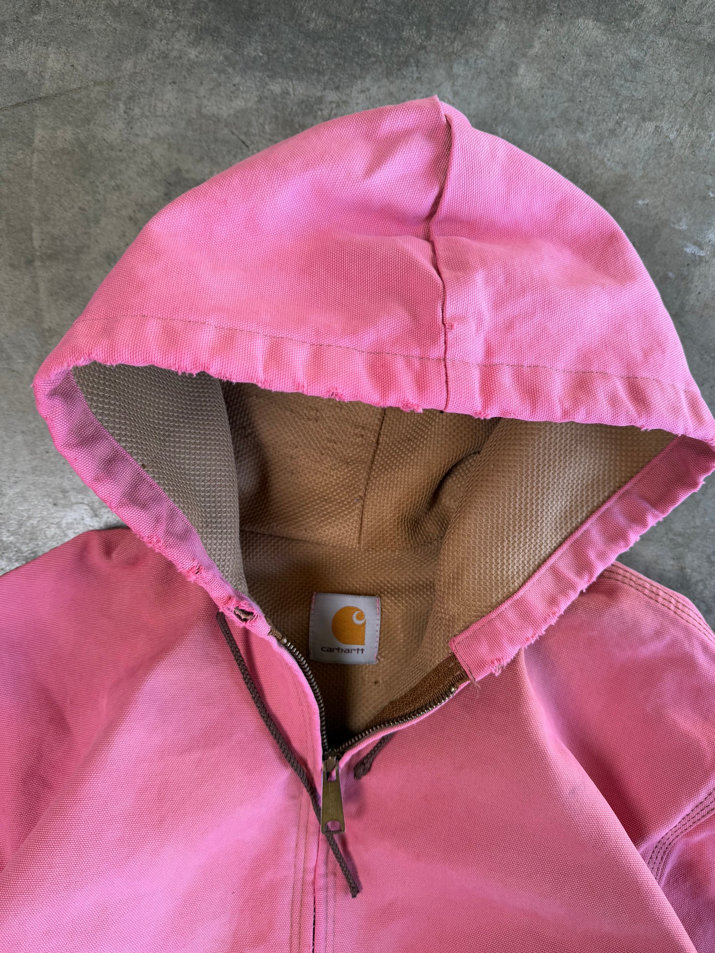 (L) Vintage Pink Carhartt Hooded Jacket