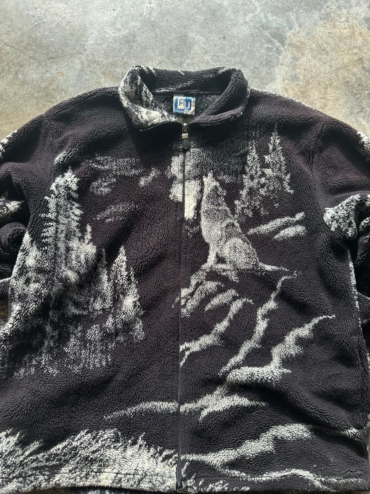 (M) Vintage Fleece Wolf Jacket