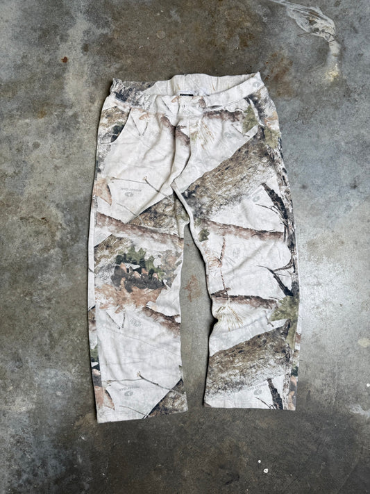 (M) Vintage White Camo Sweatpants