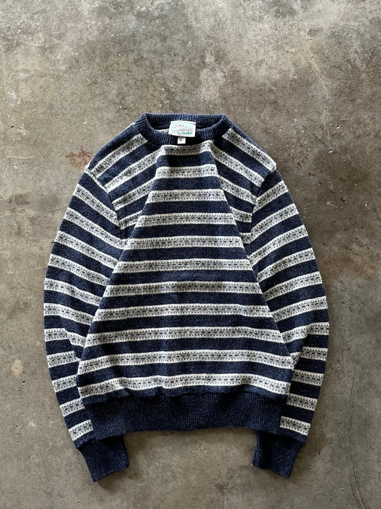 (XL) Vintage Striped Sweater