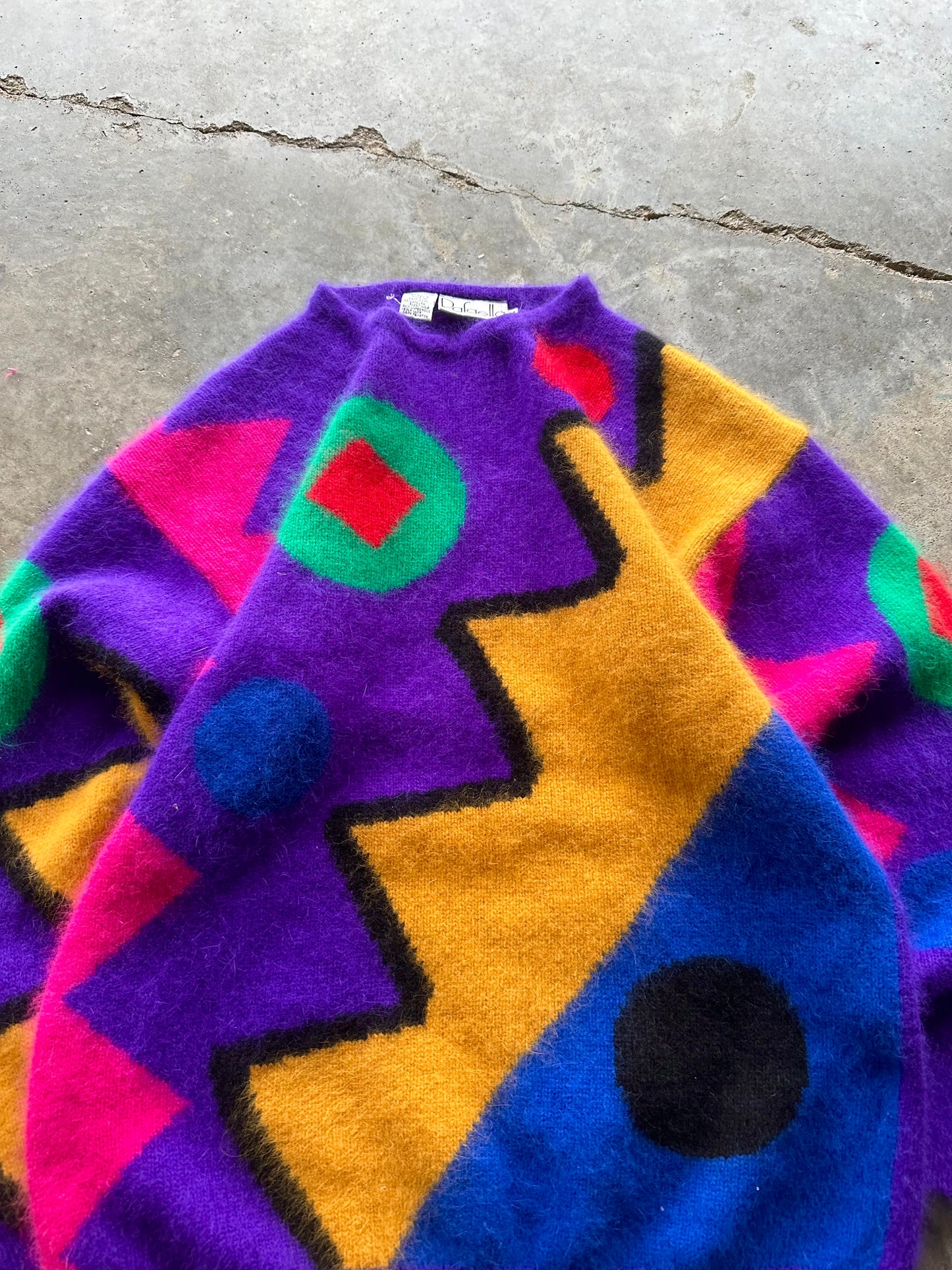 (M) Vintage Wool Multi-Color Sweater