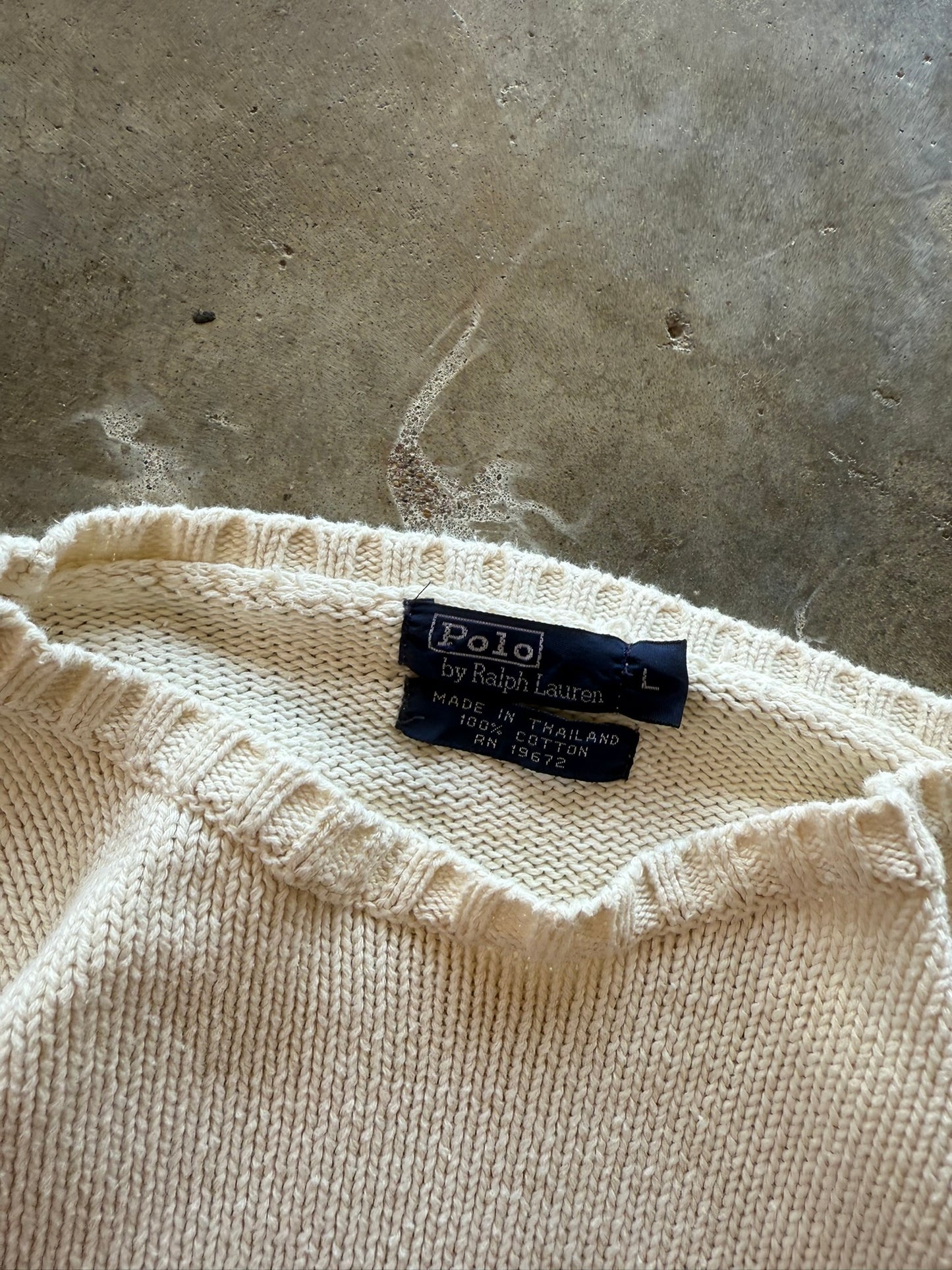 (L) Vintage Polo Sweater