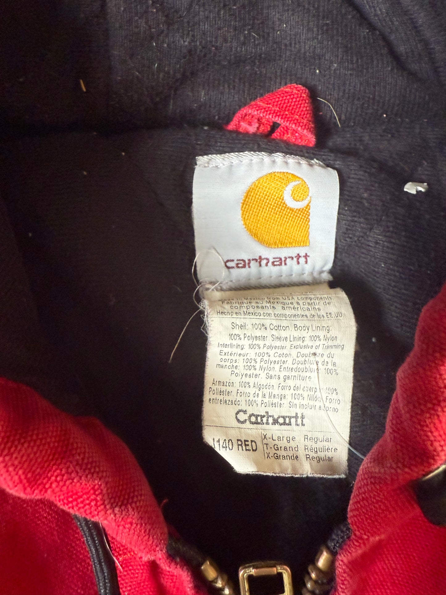 (XL) Vintage Carhartt Hooded Jacket