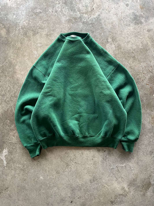 (XL) Vintage Hanes Essential Green Sweatshirt