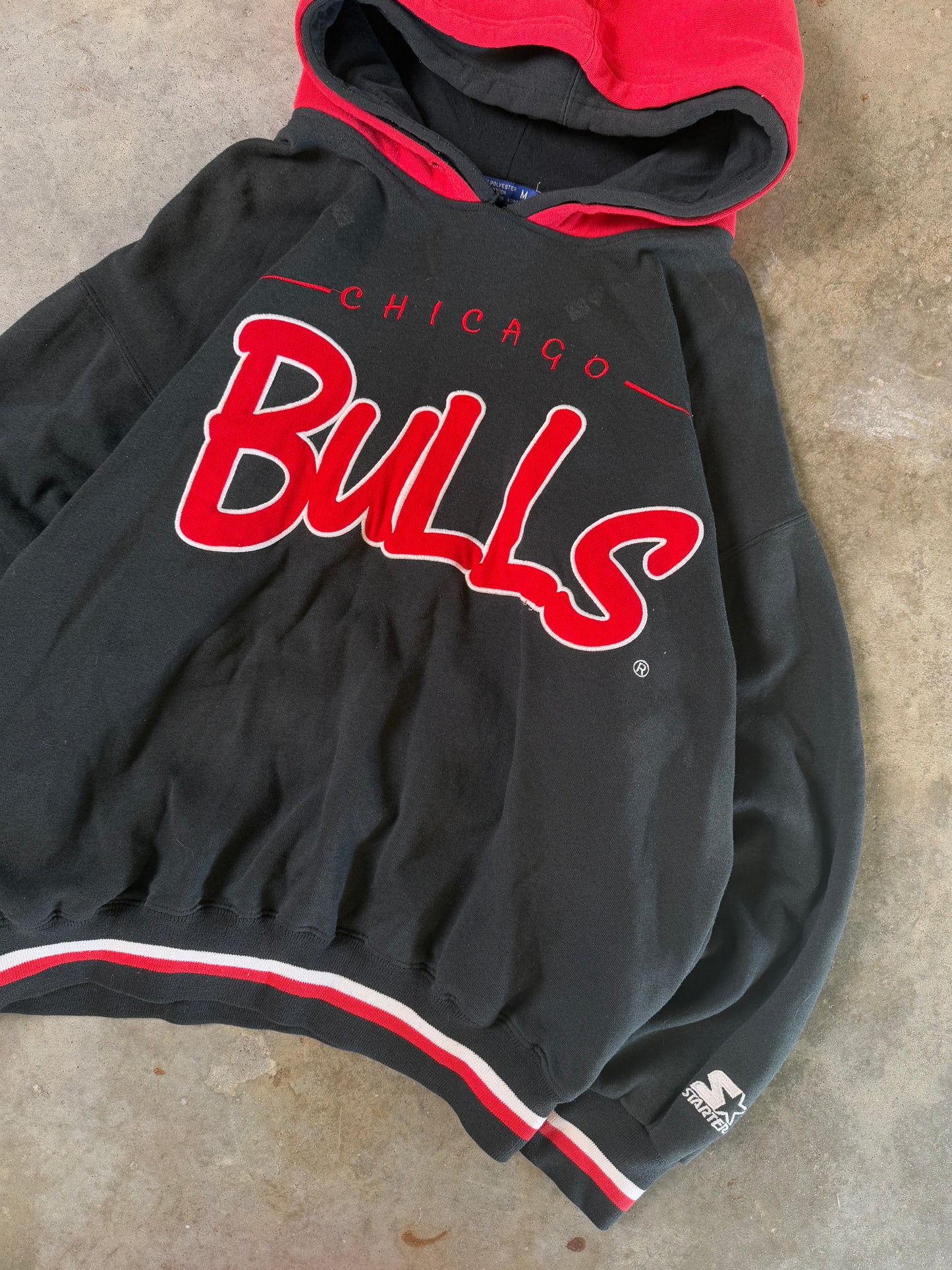 (M) Vintage Bulls Double-Hood Starter Hoodie