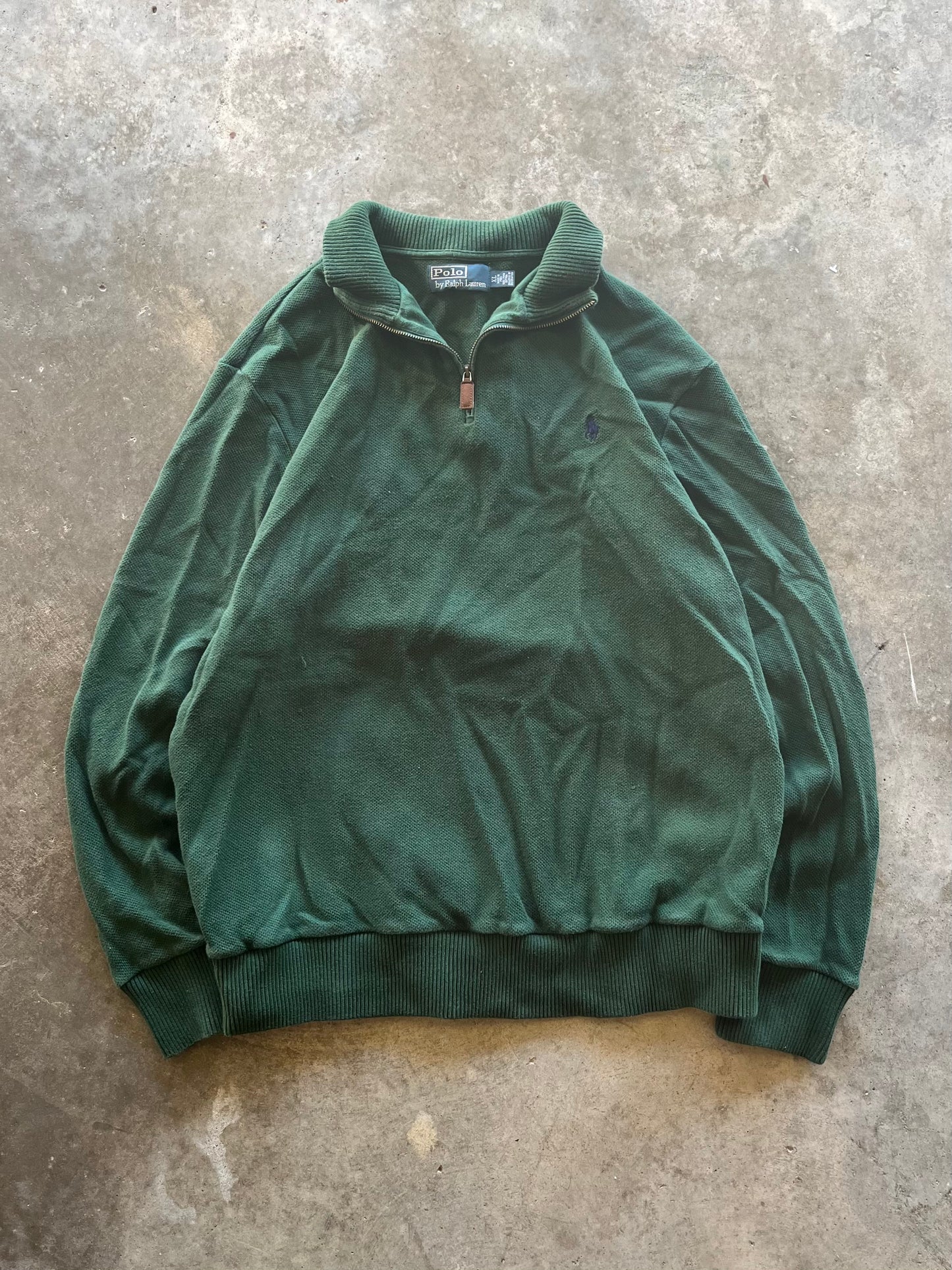 (XL) Vintage Polo Quarter-Zip