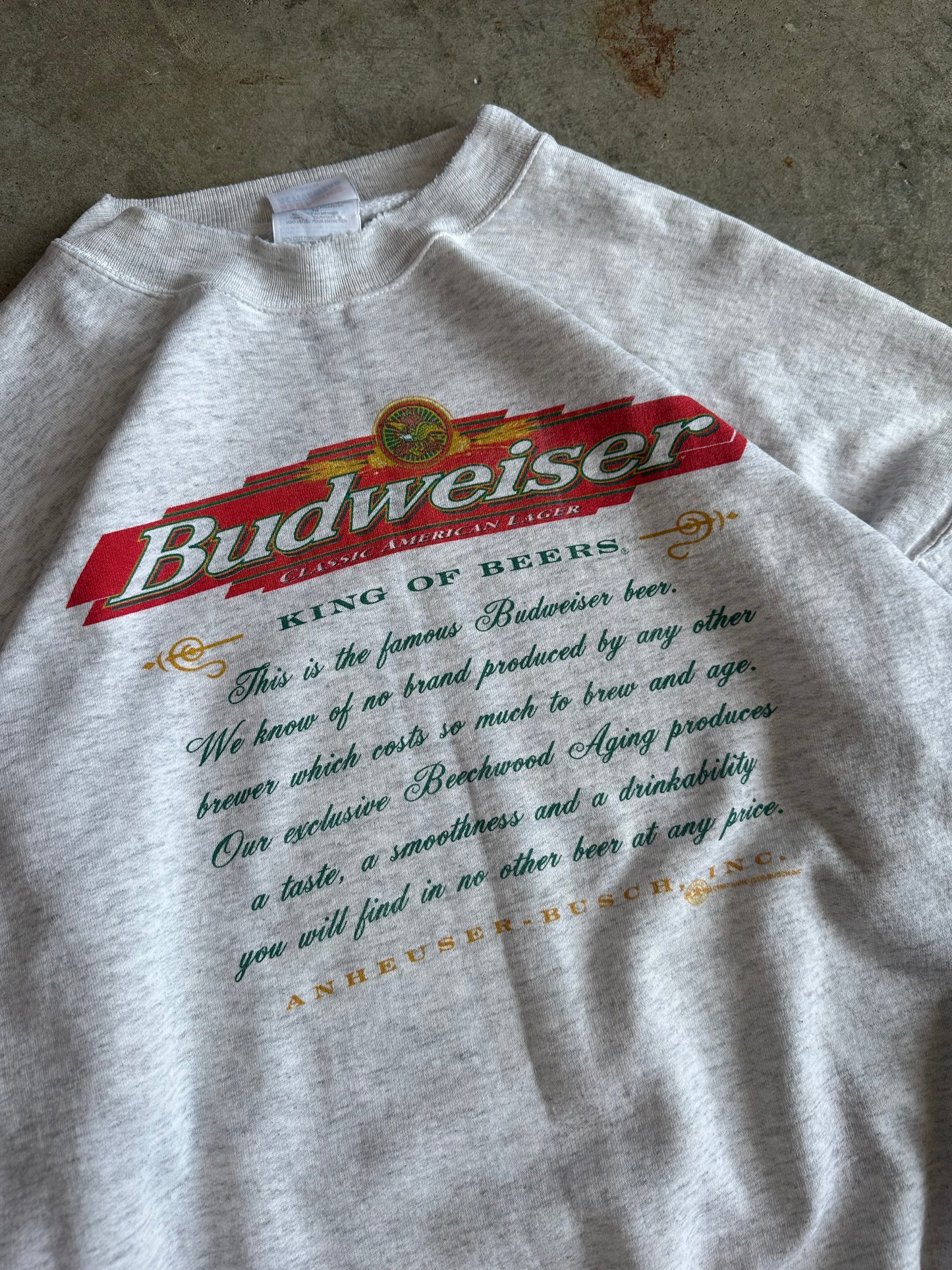 (XL) Vintage Budweiser Sweatshirt