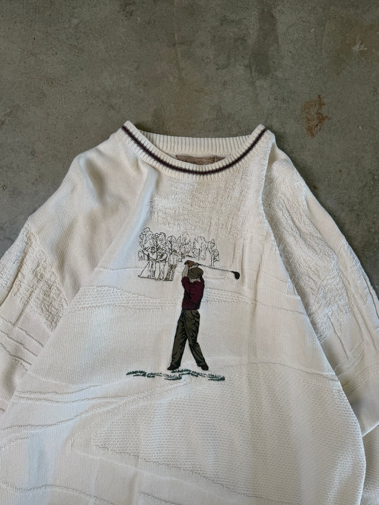 (XL) Vintage Golf Knit Sweater