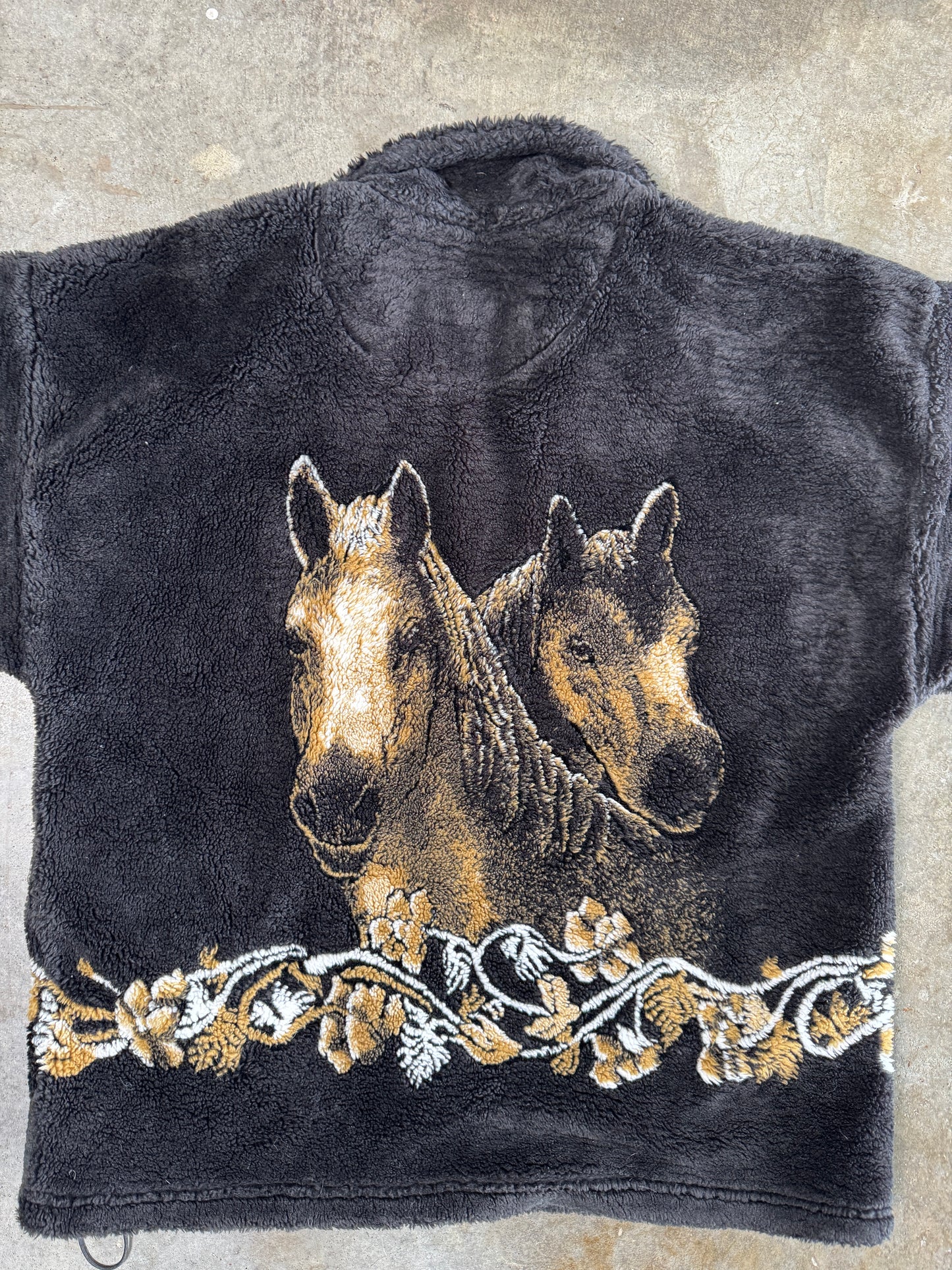 (XL) Vintage Horse Fleece Zip-Up