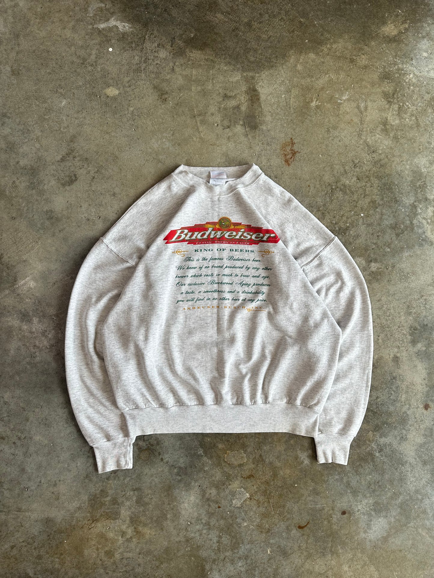 (XL) Vintage Budweiser Sweatshirt