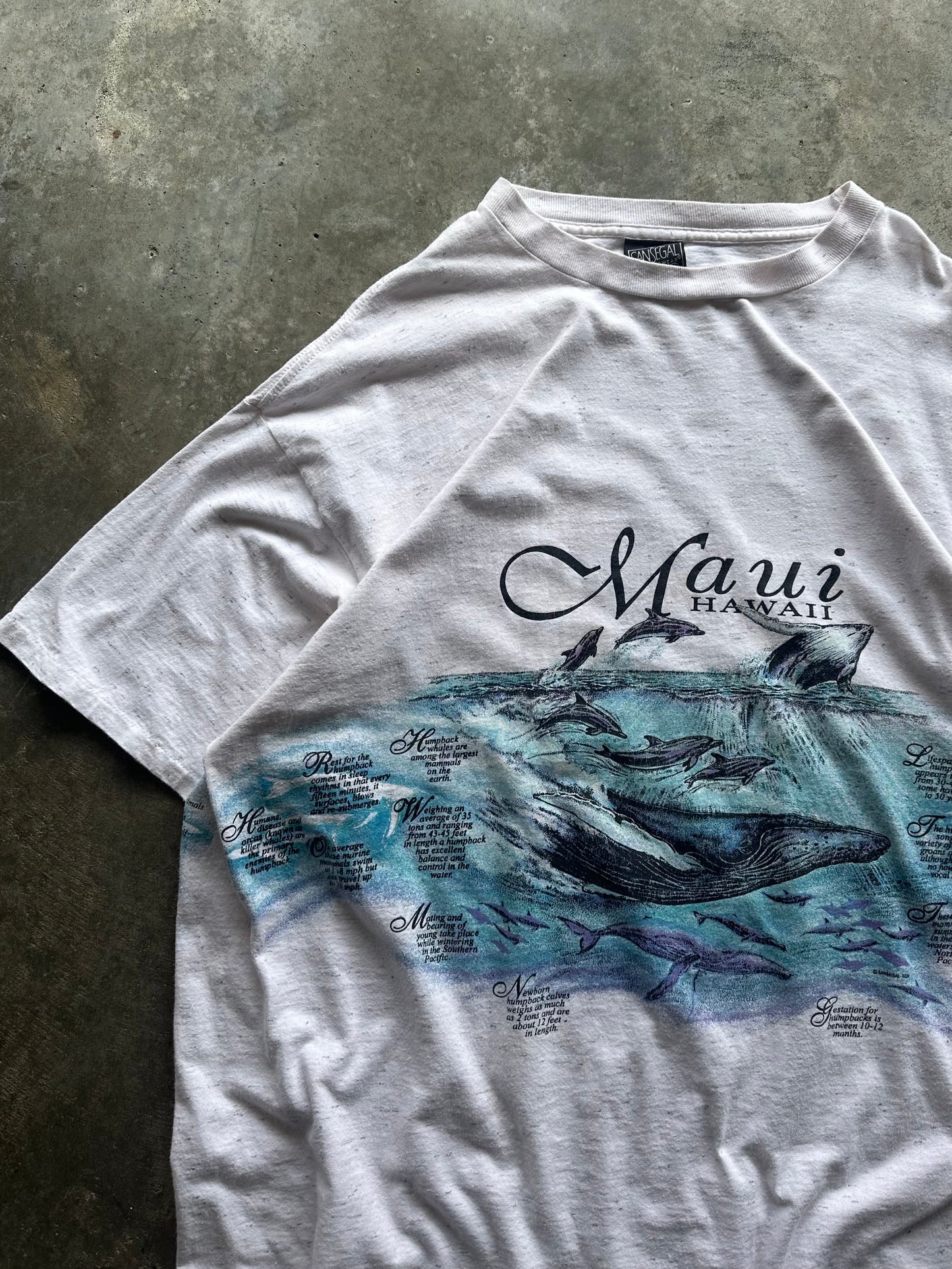 (XXL) Vintage Maui Hawaii Whale Tee