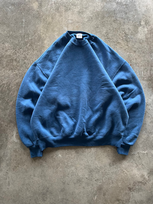 (L) Vintage Jerzees Essential Blue Sweatshirt