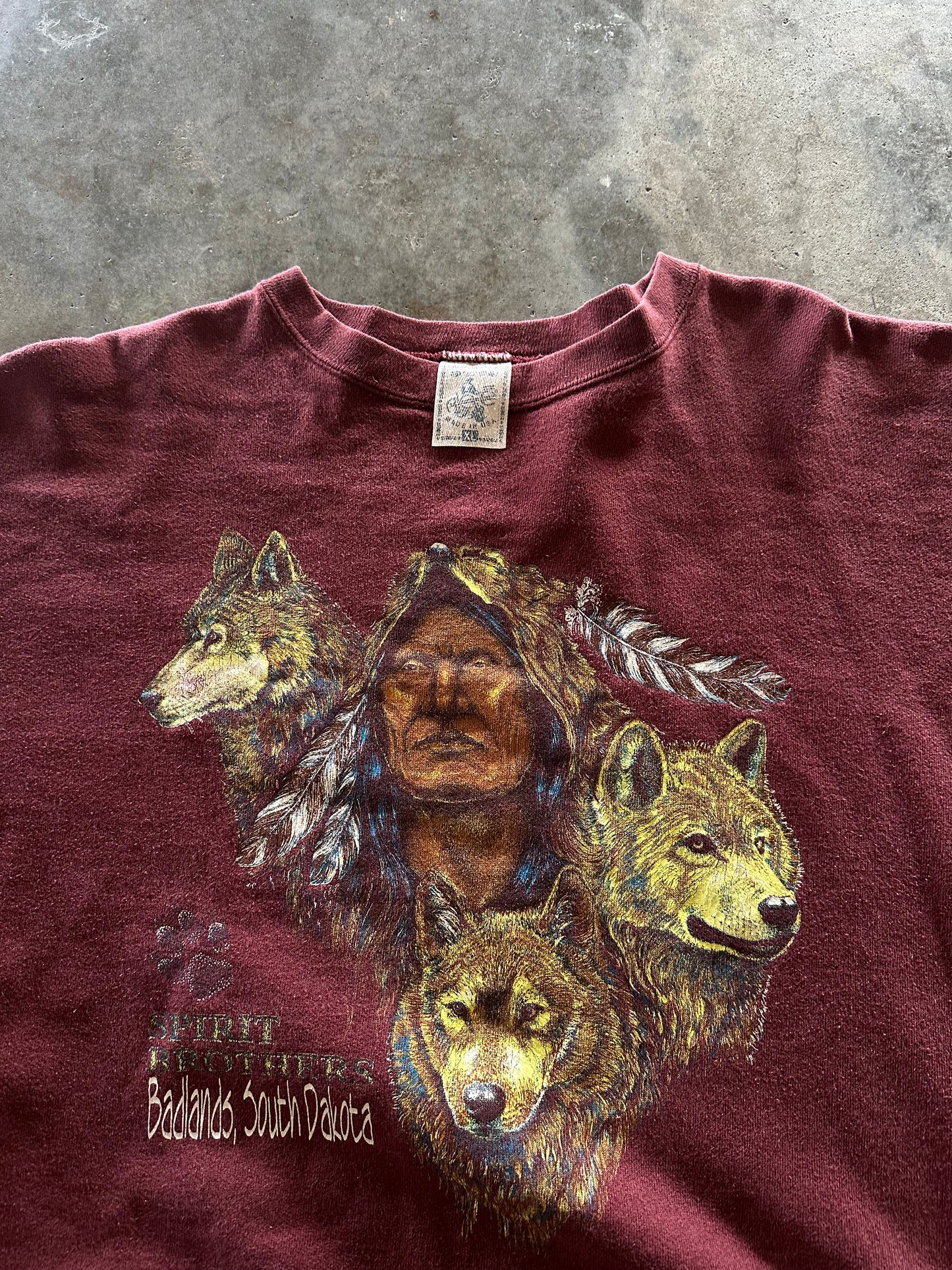 (XL) Vintage Native American Sweatshirt