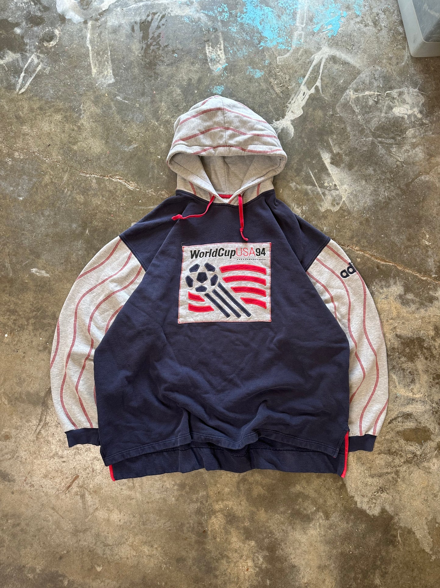(XL) 1994 Adidas USA World Cup Soccer Hoodie