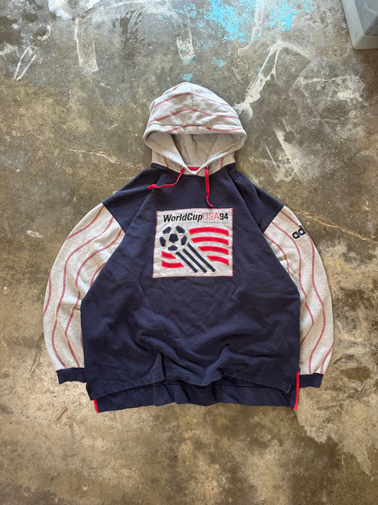 (XL) 1994 Adidas USA World Cup Soccer Hoodie