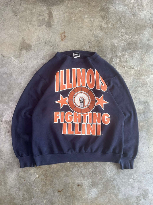 (XL) Vintage Illinois Football Sweatshirt