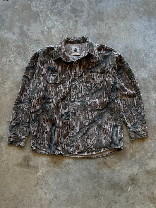 (L) Vintage Camo Button-Up