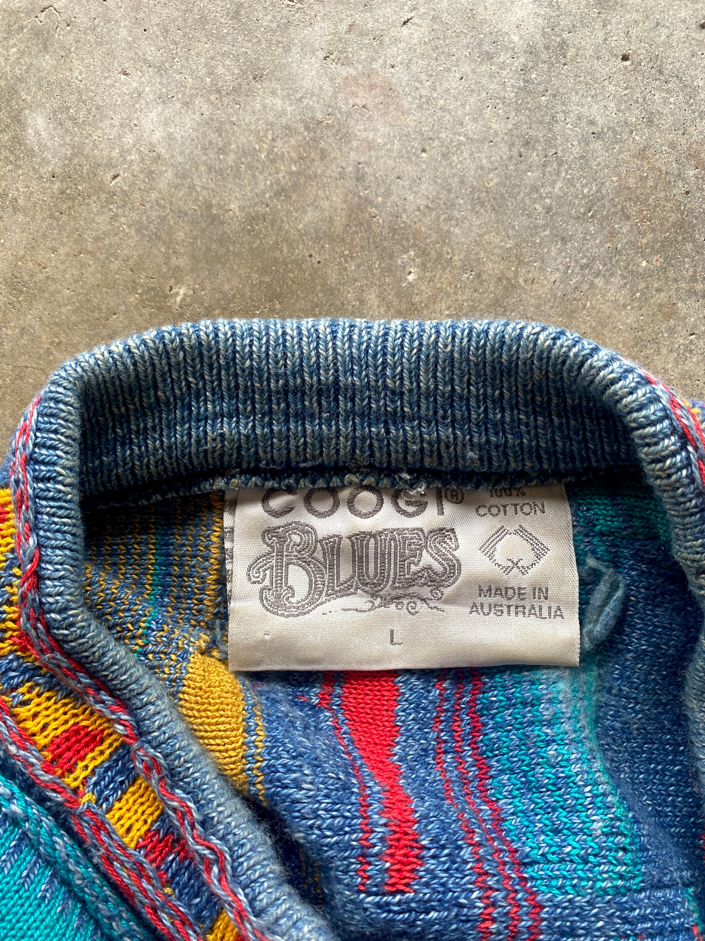 (L) Vintage Coogi Blues Sweater