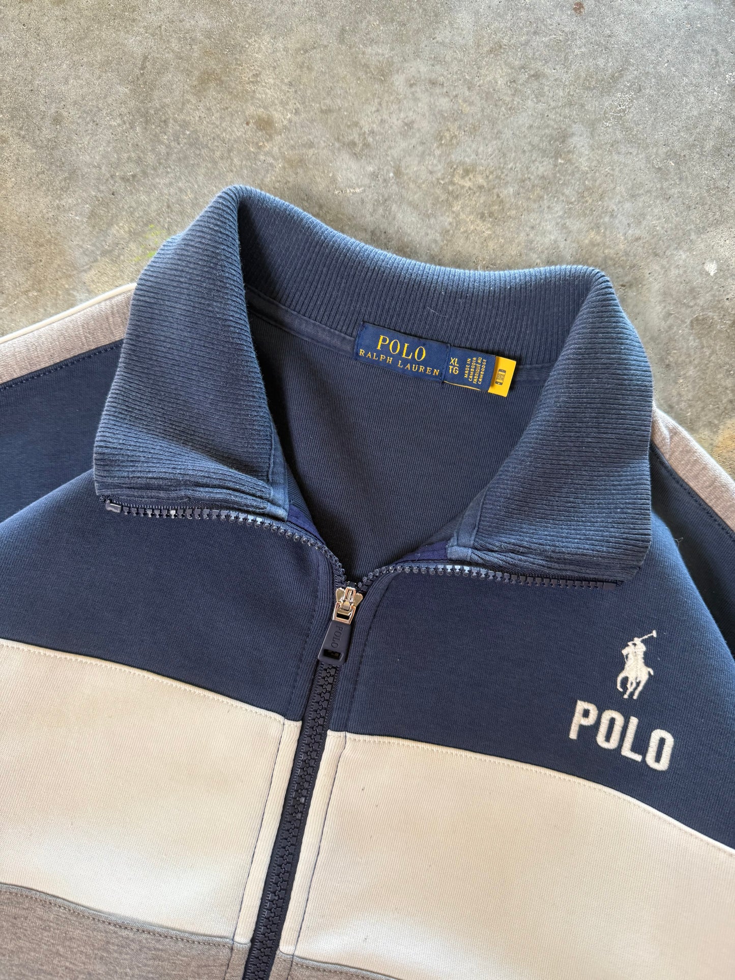 (XL) Vintage Polo Zip-Up