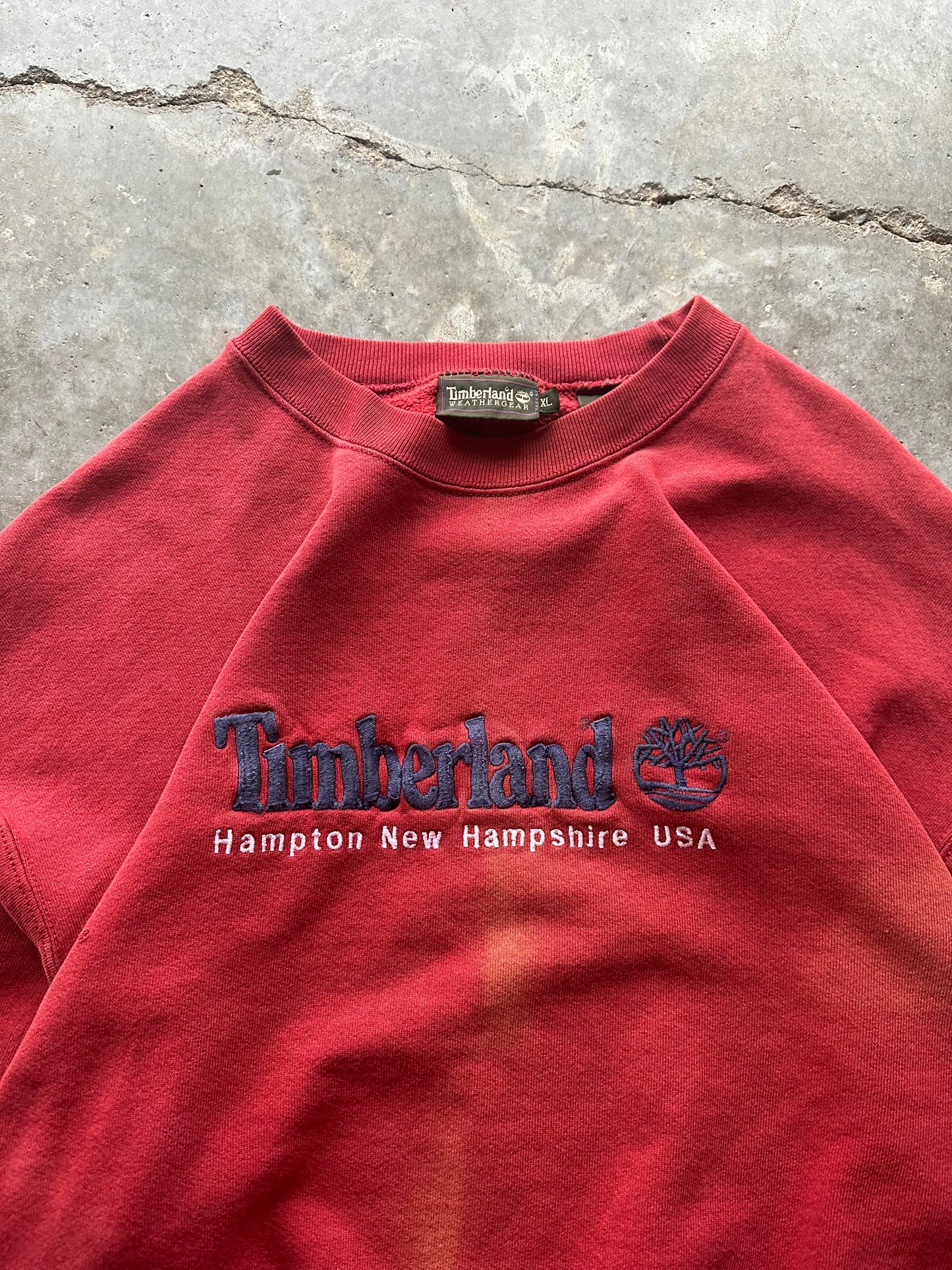 (XL) Vintage Timberland Faded Sweatshirt