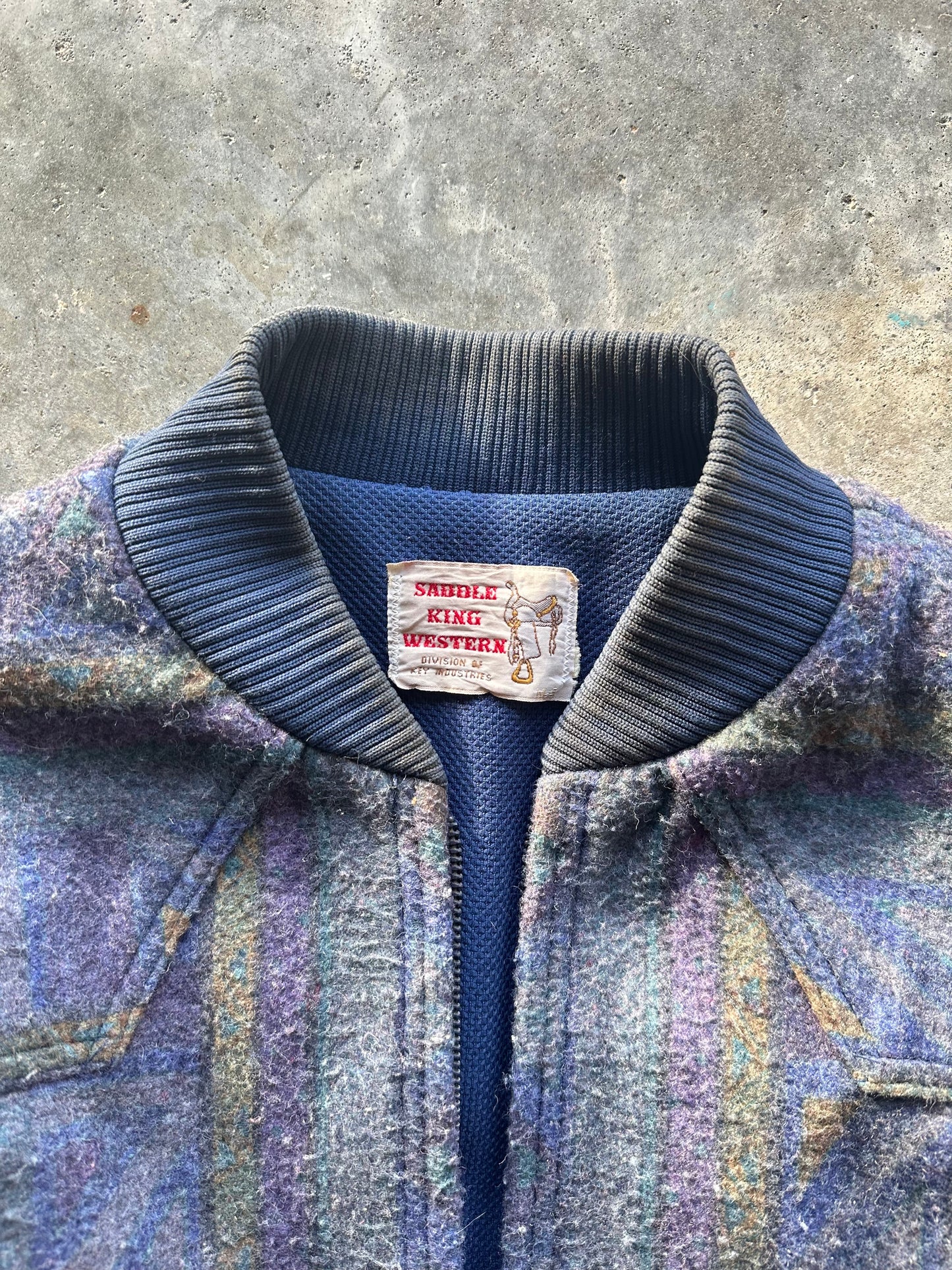 (M) Saddle King Blue Jacket