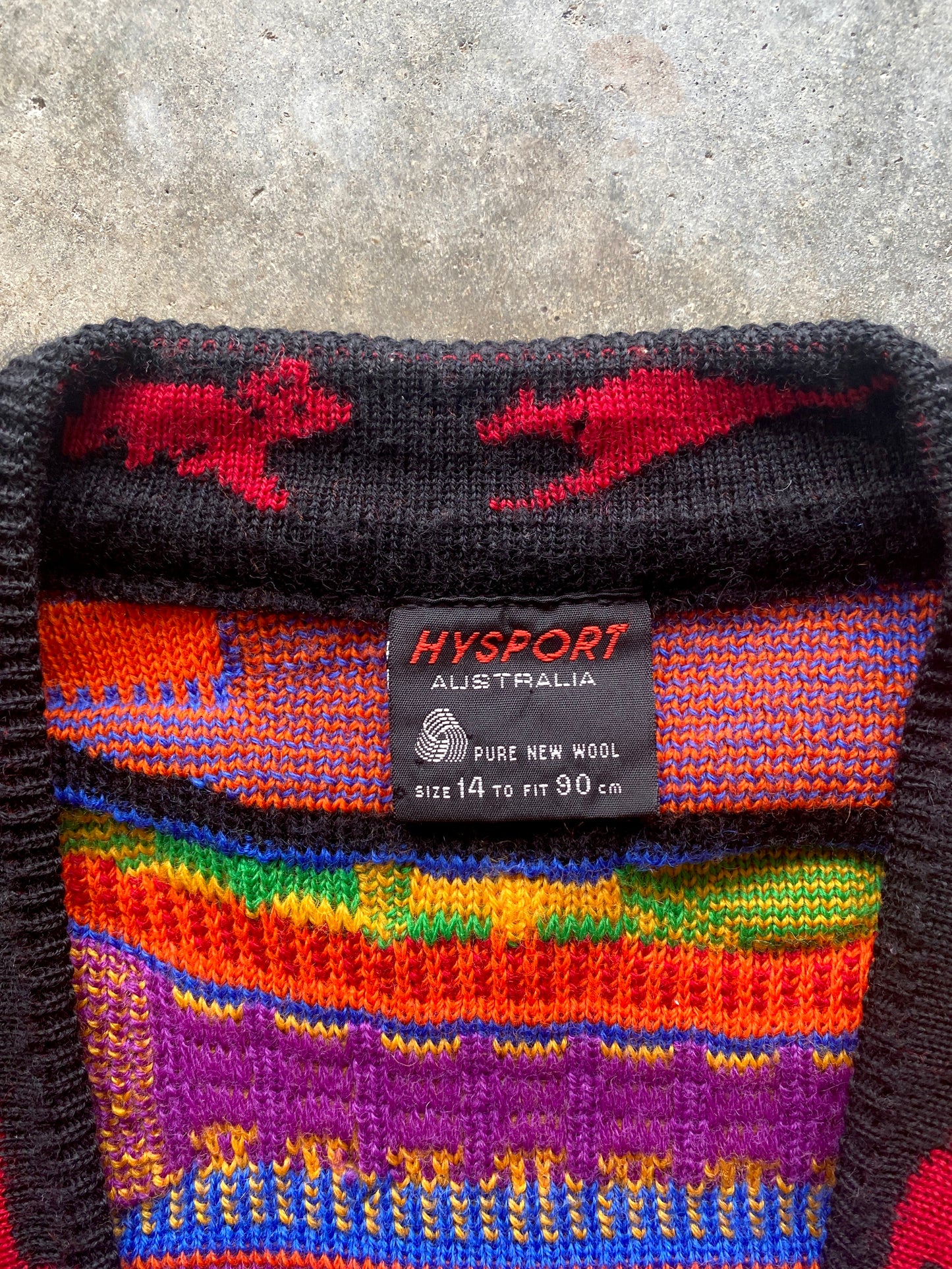 (L) Vintage Coogi-Like Cardigan