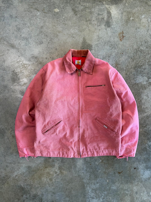 (L) Vintage Pink Carhartt Detroit Jacket