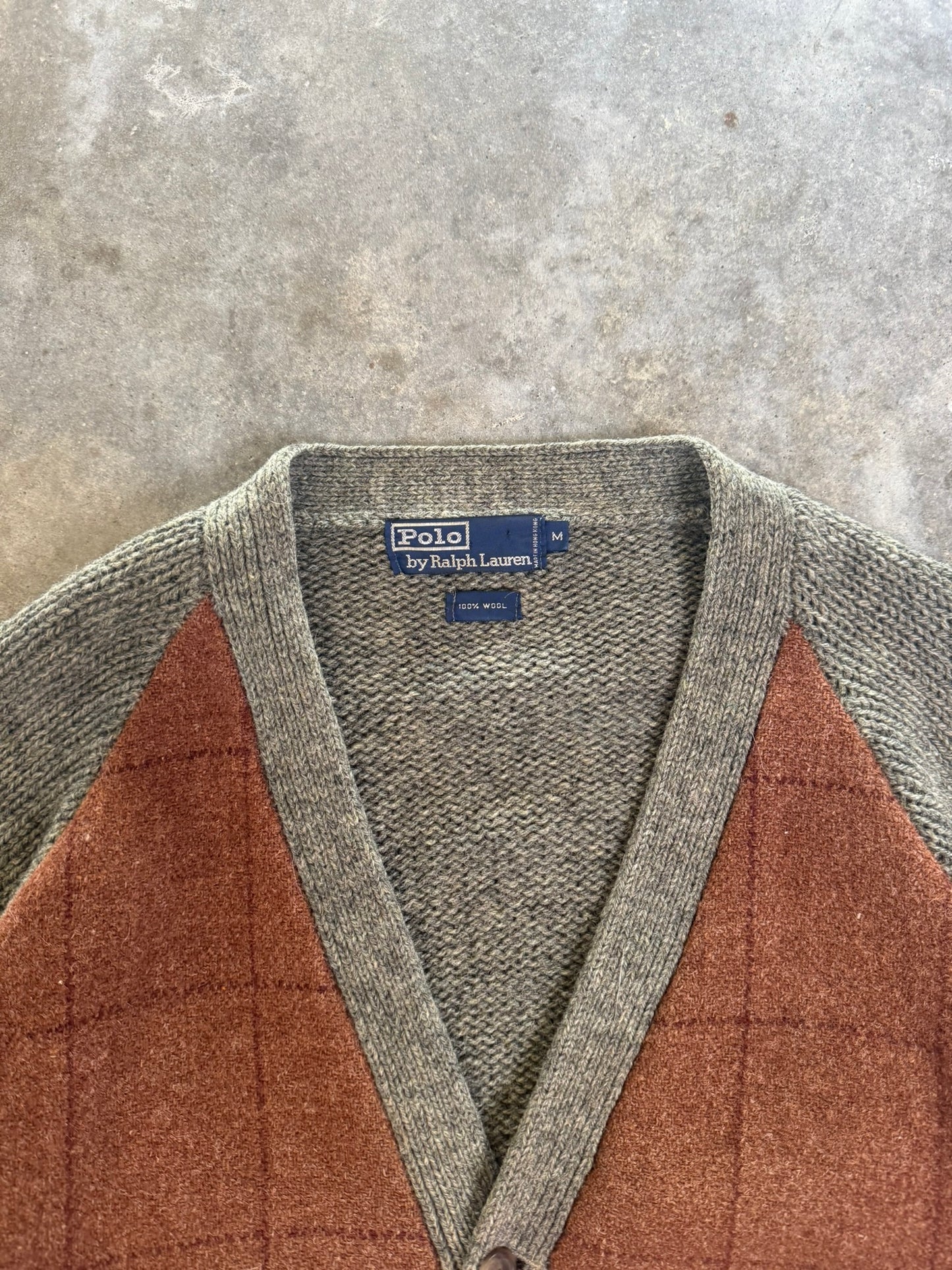 (M) Vintage Polo Wool Cardigan