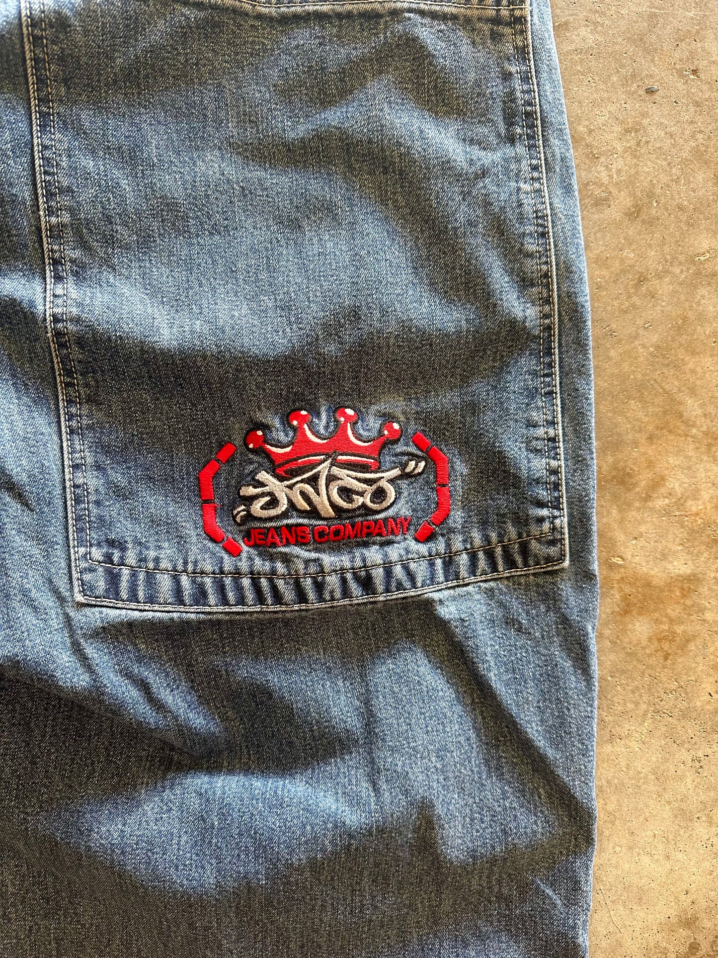 (34 x 30) Vintage JNCO Embroidered Jeans