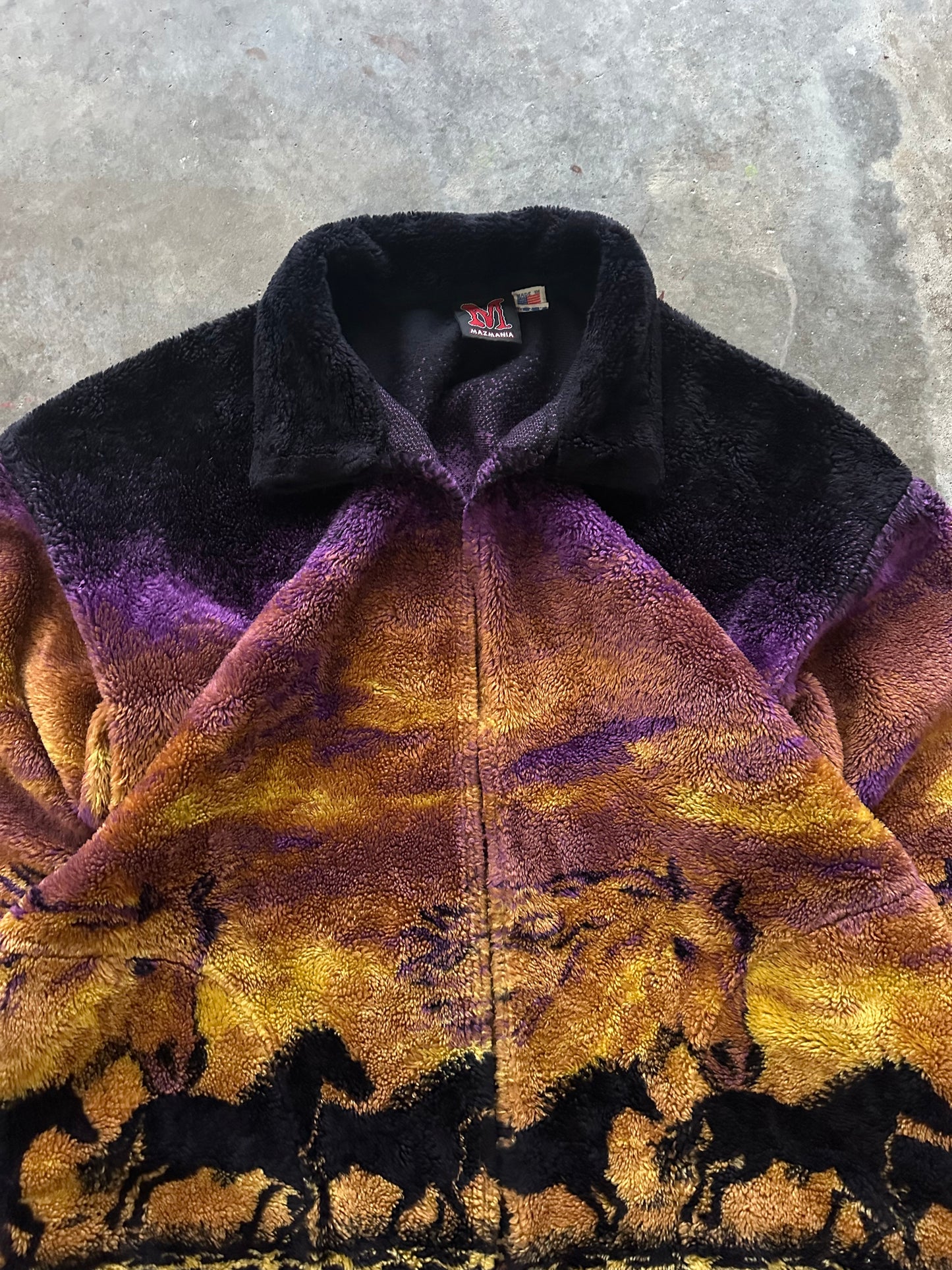 (L) Vintage Horse Sunset Fleece