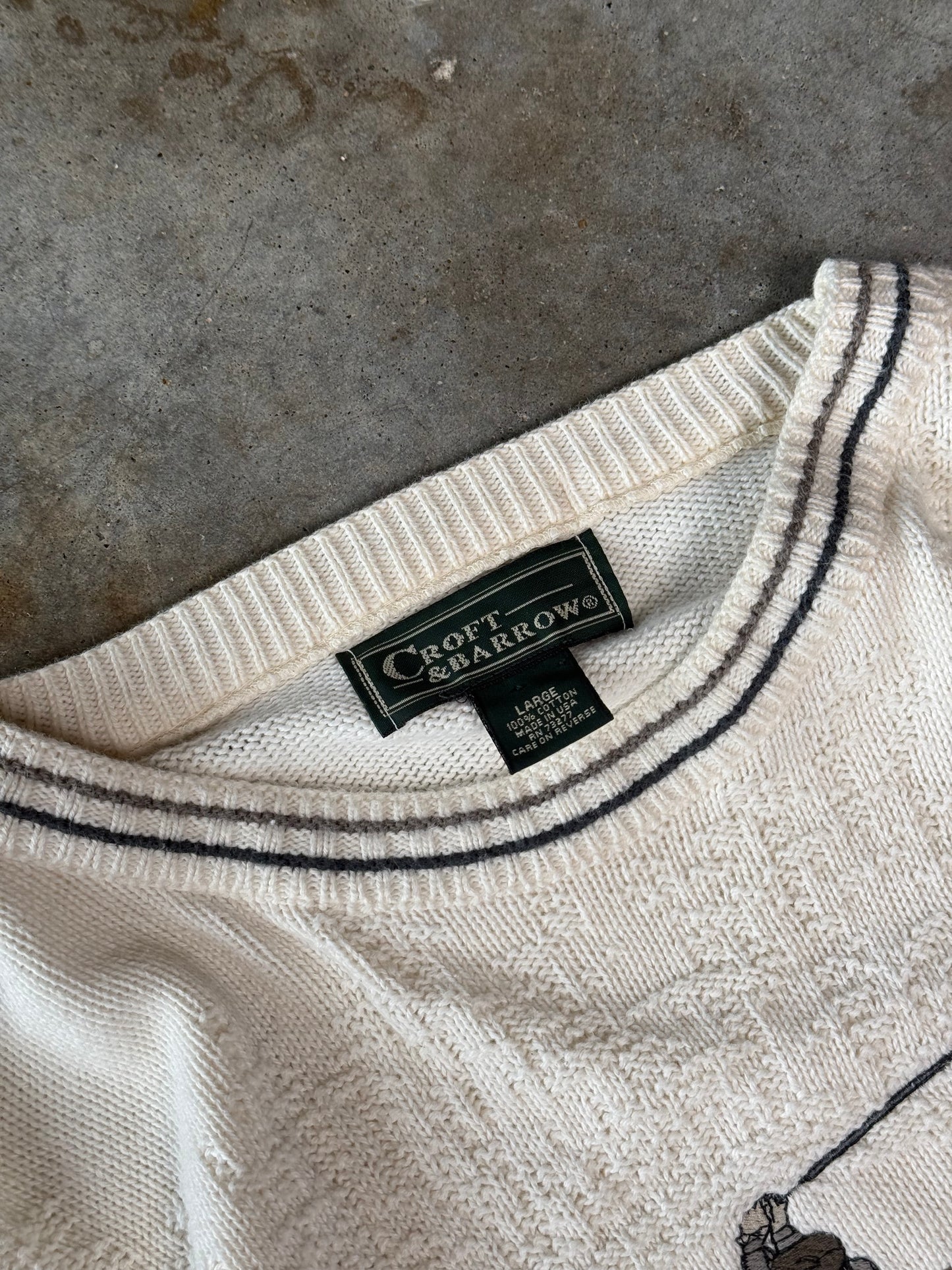 (L) Vintage Golf Knit Sweater