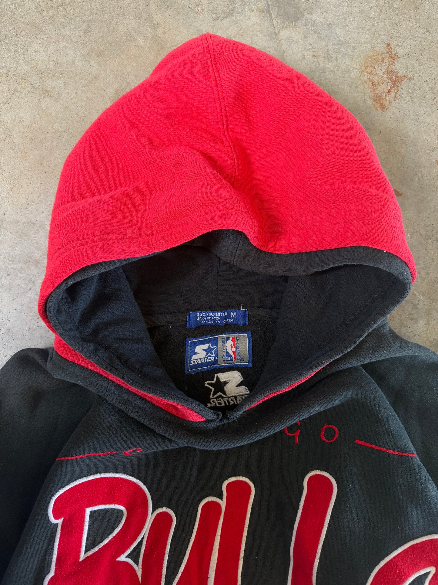 (M) Vintage Bulls Double-Hood Starter Hoodie