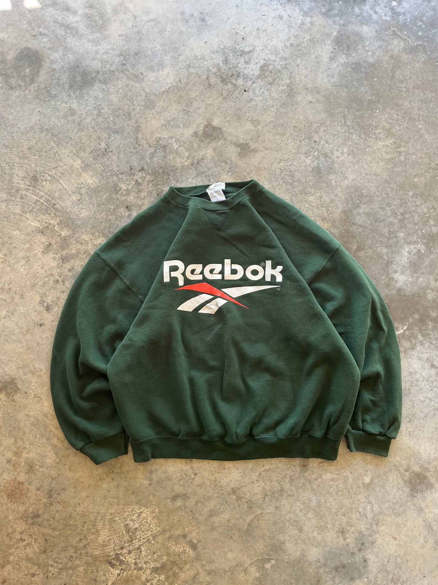 (XXL) Vintage 90's Pine Green Reebok Sweatshirt