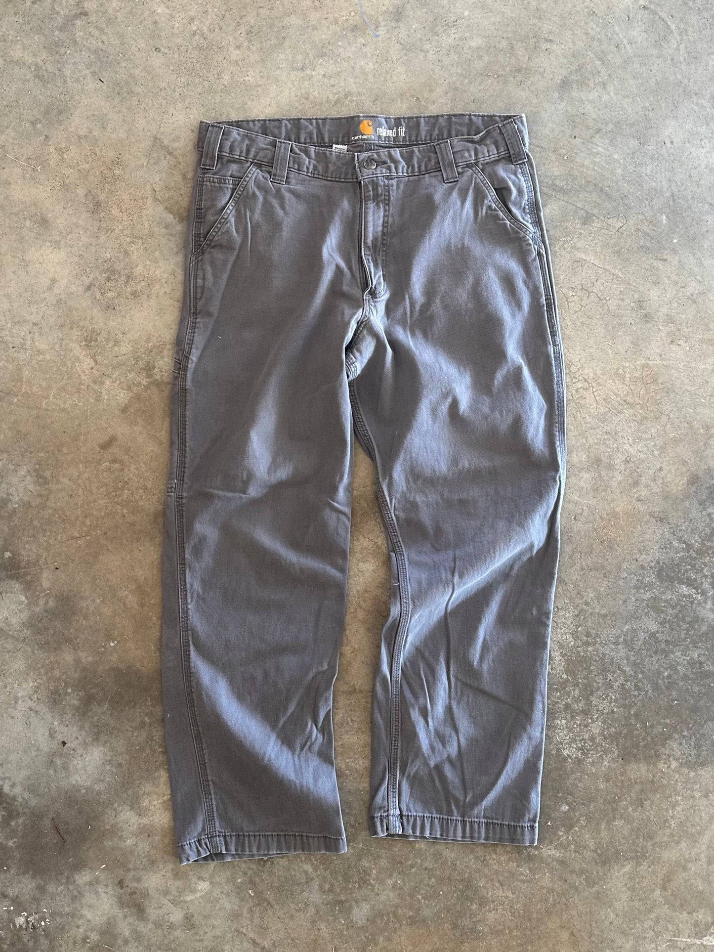 (36 X 30) Olive Carhartt Relaxed Fit Jeans