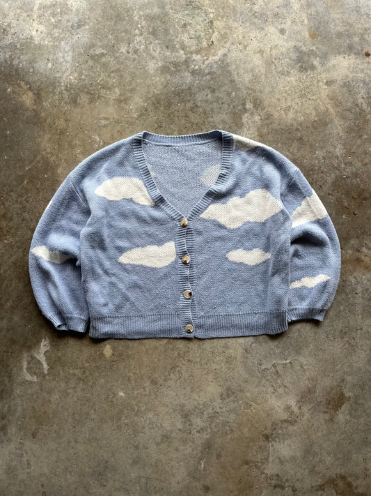 (M) Vintage Knit Sky Cardigan