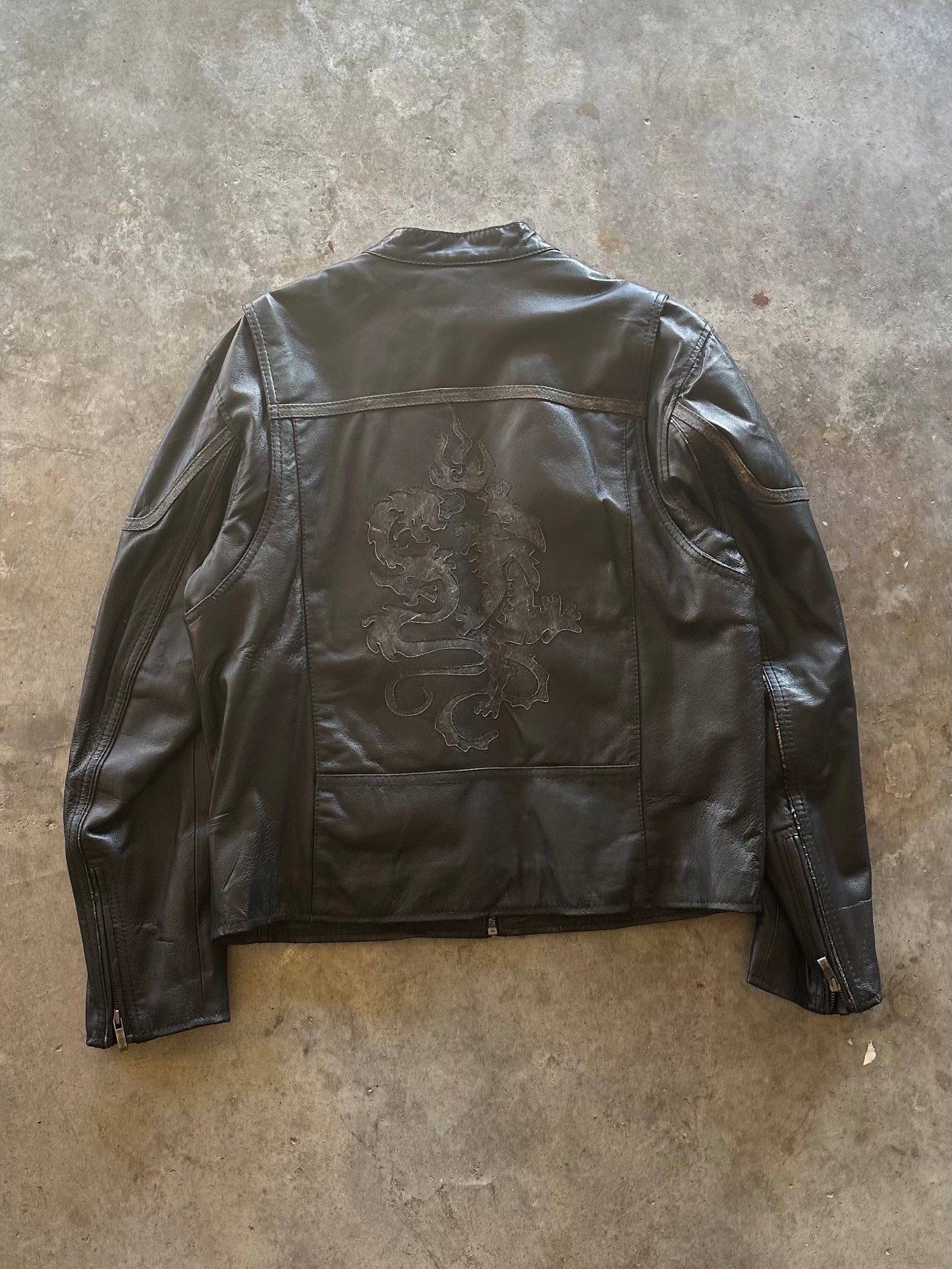 (L) Vintage Leather Jacket