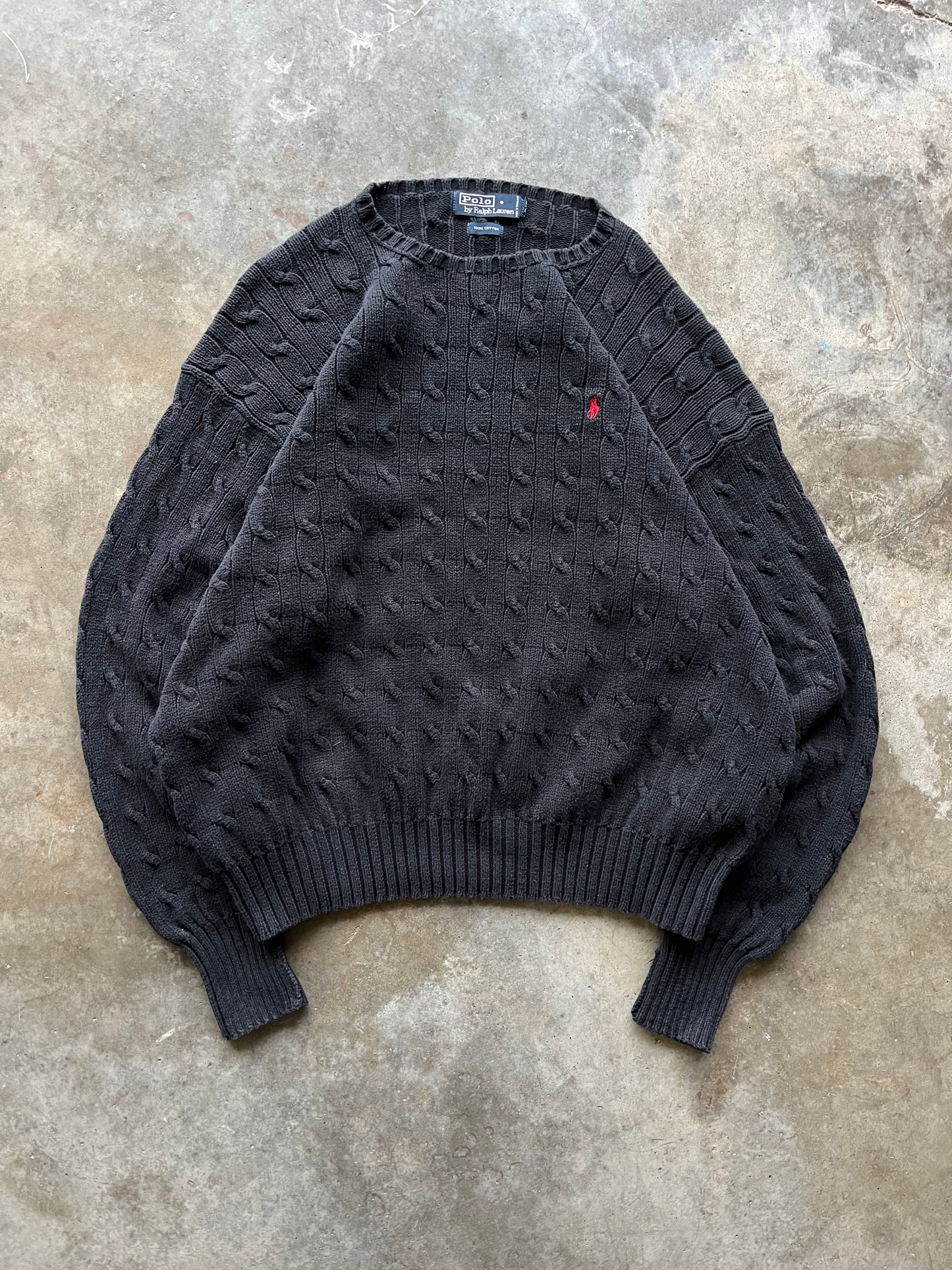 (XL) Vintage Polo Knit Sweater