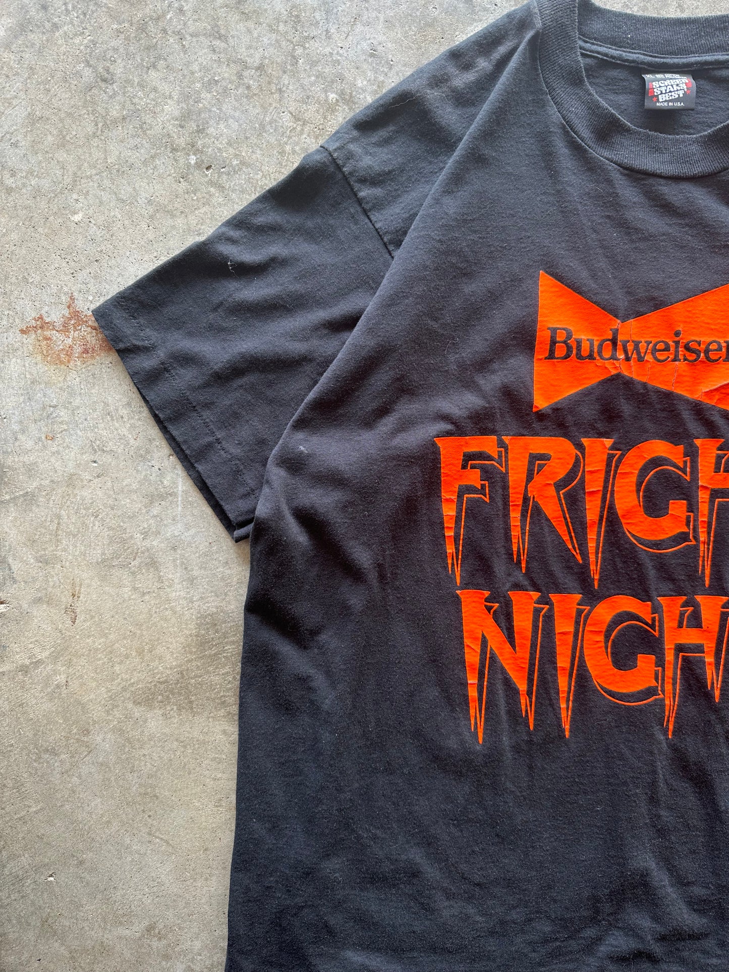 (XL) Vintage Budweiser 'Fright Night' Tee